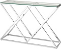 Консольный стол Stool Group Инсигния 115x30 ECST-026 (прозрачное стекло/сталь серебристый)
