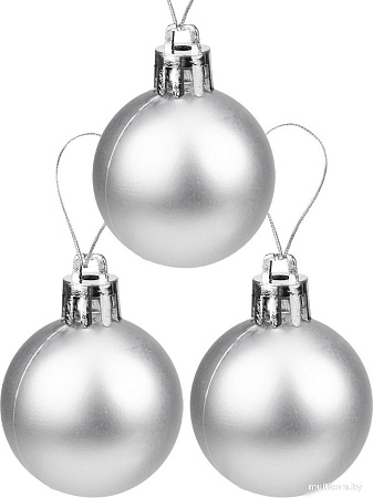 Елочная игрушка Miland Чудеса НУ-5623 (12 шт, 4 см, серебряный с узором)