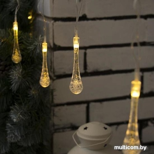 Световой дождь Luazon Занавес 50 LED 2.5х0.65м (теплый белый) 3612412