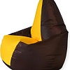 Кресло-мешок Mio Tesoro Груша Kombo XXL GF-130x85-SHZH (шоколад/желтый)