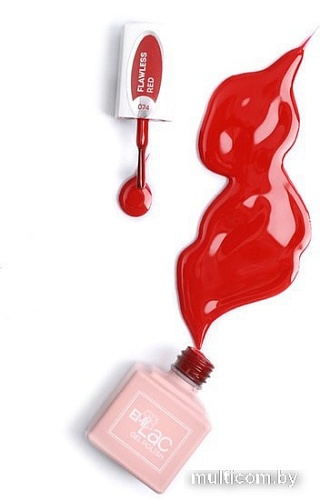 Декоративная и уходовая косметика для ногтей Emi E.MiLac DV Безупречный красный 074, 9 мл.