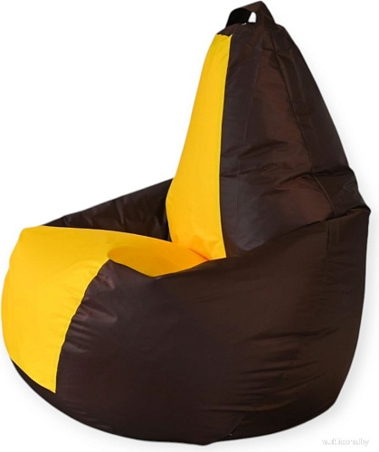 Кресло-мешок Mio Tesoro Груша Kombo XXL GF-130x85-SHZH (шоколад/желтый)