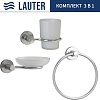 Набор аксессуаров для ванной Lauter 21TS20115 + 21TS20113 + 21TS2017 (Chrome, 3 предмета)