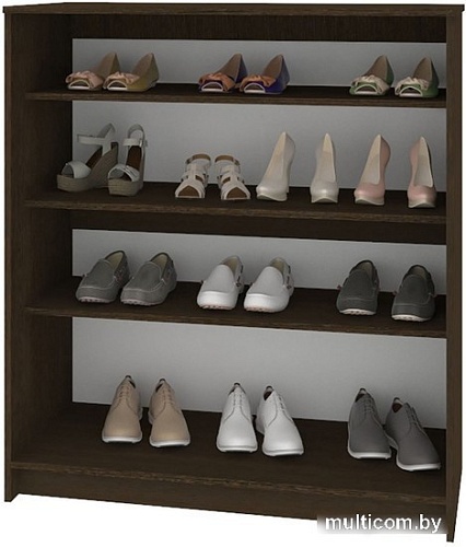 Тумба для обуви Кортекс-мебель Сенатор ШК41 Классика с зеркалом (дуб сонома)