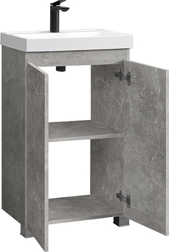 Belux Тумба под умывальник Бостон Н 50 (31, бетон чикаго/светло-серый)