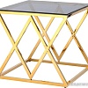 Журнальный столик Stool Group Инсигния 55x55 EET-026-TG-SK (стекло smoke/сталь золото)