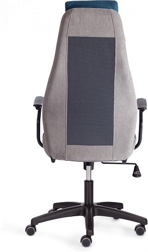 Офисное кресло TetChair Aviator флок/ткань (синий/серый/серый)