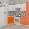 Угловая кухня ВерсоМебель ЭкоЛайт-6 1.2x2.7 правая (белый/яркий оранжевый)