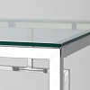 Журнальный столик Stool Group Бруклин 55x55 EET-013 (прозрачное стекло/сталь серебристый)