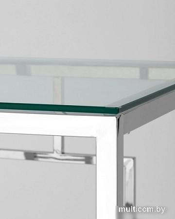 Журнальный столик Stool Group Бруклин 55x55 EET-013 (прозрачное стекло/сталь серебристый)