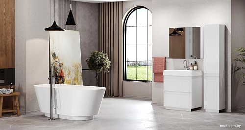 Belux Шкаф-пенал Базель П 35 (18, белый матовый)