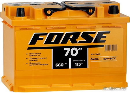 Автомобильный аккумулятор FORSE 6СТ-70VLR (70 А·ч)