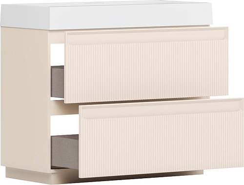 Belux Тумба под умывальник Базель Н 90-02 (180, светлый миндаль матовый)