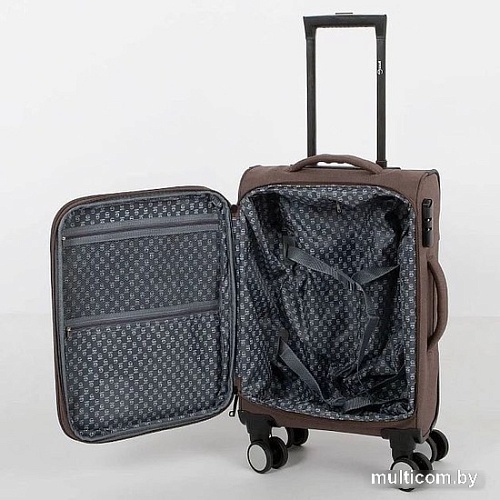 Чемодан-спиннер Grott 338-1001/3-20 (коричневый)
