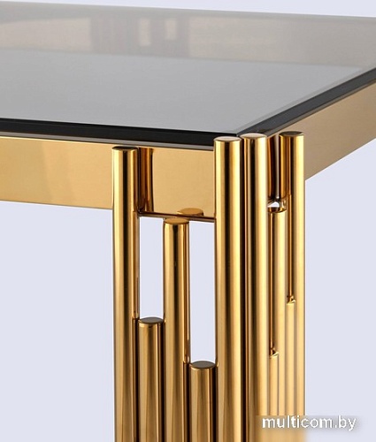 Журнальный столик Stool Group Гэтсби 55x55 EET-027-TG-1 (стекло smoke/сталь золото)