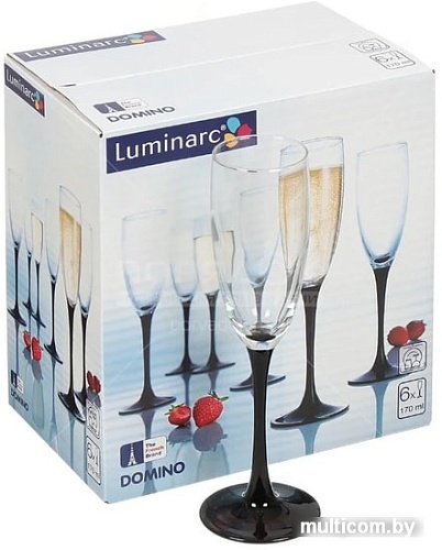 Набор бокалов для шампанского Luminarc Domino H8167