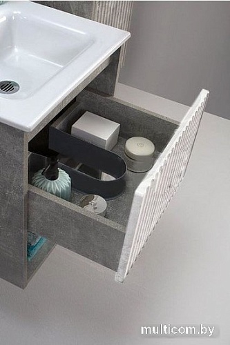 Belux Тумба под умывальник Долли НП 70-01 (23, белый глянцевый/бетон чикаго)