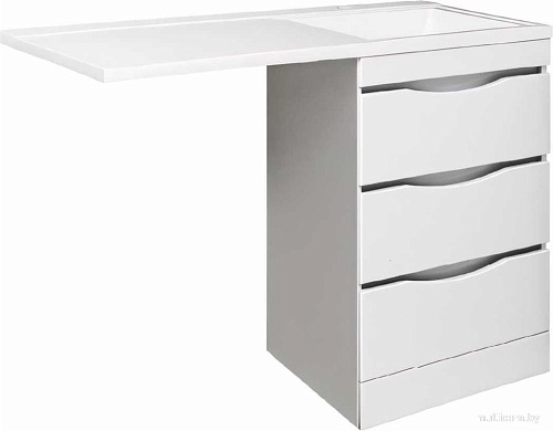 Умывальник Runo Гамма 120 лайт с левым крылом (белый)