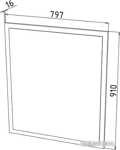Зеркало Интерлиния SC-З (белый платинум)