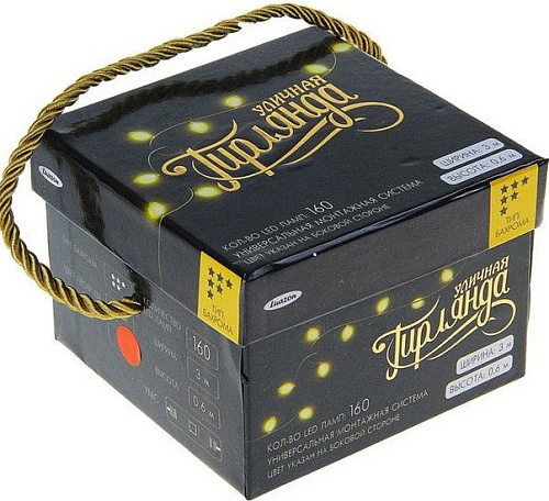 Бахрома Luazon Led-160 (3x0.6 м, красный) [1080176]