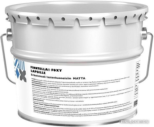 Краска Finntella Foxy Lapselli Matte Hauki F-50-1-9-FL285 9 л (серый)