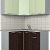 Угловая кухня Интерлиния Мила Лайт 1.2x1.3 (салатовый/дуб венге)