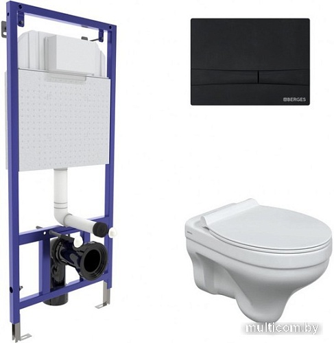 Унитаз Berges Wasserhaus 042440 (с сиденьем и кнопкой смыва)