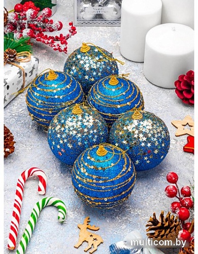 Елочная игрушка Elan Gallery 970102 (золото/синий)