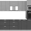 Готовая кухня Интерлиния Мила Лайт 3.6 ВТ без столешницы (серебристый/антрацит)