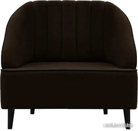 Интерьерное кресло Brioli Донато (велюр, B74 коричневый/темные ножки)