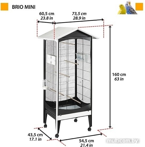 Клетка Ferplast Brio Mini 56109514