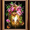 Алмазная мозаика Алмазная Живопись Фонарь в шиповнике АЖ-1723