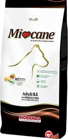 Сухой корм для собак Miocane Adult 0.5 с ягненком и рисом 20 кг