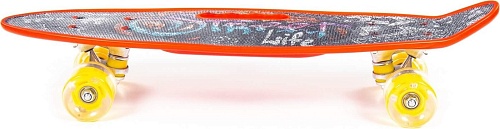 Скейтборд Полесье 89588 59 см (красный/желтый)