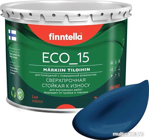 Краска Finntella Eco 15 Sininen Kuu F-10-1-3-FL003 2.7 л (лазурно-синий)