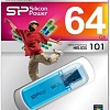 USB Flash Silicon-Power Helios 101 Blue 64GB (SP064GBUF2101V1B)