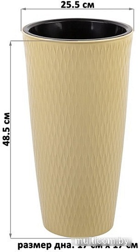 Кашпо El Casa Керама 640431 (темно-бежевый)