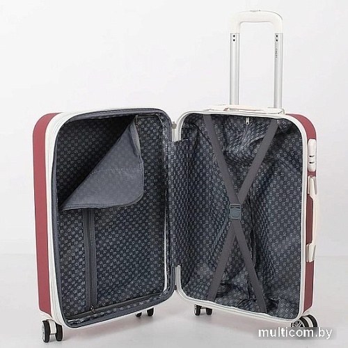 Чемодан-спиннер Grott 263-MD2203/5-22 (бордовый)