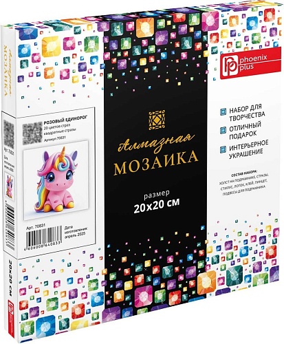 Алмазная мозаика Феникс+ Розовый единорог 70831
