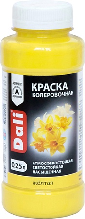 Колеровочная краска Dali акриловая 0.25 л (желтый)