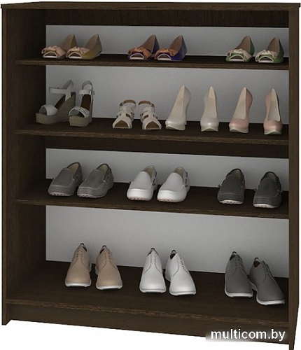 Тумба для обуви Кортекс-мебель Сенатор ШК41 Классика ДСП с зеркалом (белый)