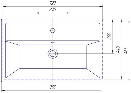 Умывальник Kirovit Гранд 75.5x46.5