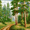 Алмазная мозаика Алмазная Живопись В сосновом лесу АЖ-1038