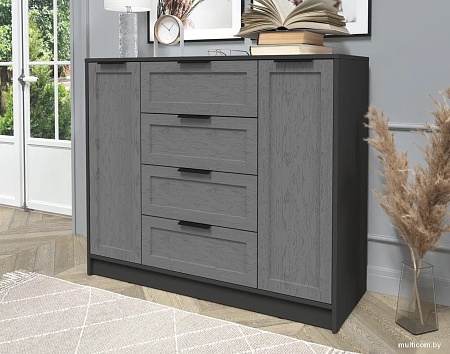 Тумба Интерлиния Концепт Тренд КТ-Т120 (антрацит/дуб серый)