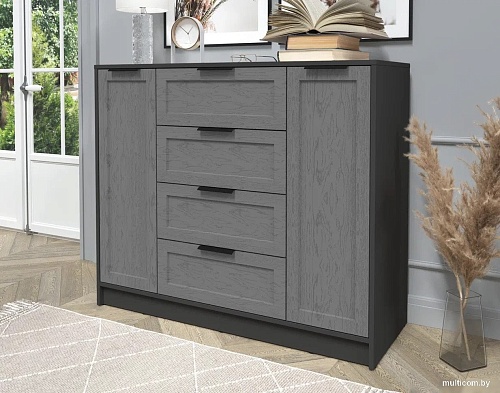 Тумба Интерлиния Концепт Тренд КТ-Т120 (антрацит/дуб серый)