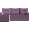 Угловой диван Mio Tesoro Верона лайт левый (микровельвет, сиреневый)