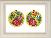 Набор для вышивания Овен Ёлочная игрушка. Городецкая роспись 1148