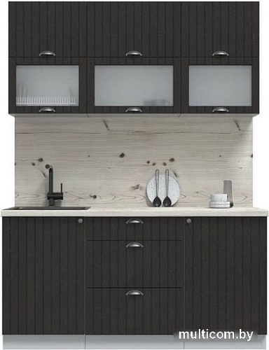 Готовая кухня Интерлиния Берес 1.6Б (дуб английский/бискайская сосна)