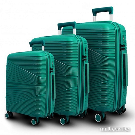 Чемодан-спиннер Mironpan 11363 58 см (бирюзовый)