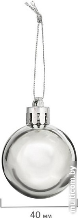 Елочная игрушка Золотая сказка серебряный 591124 12 шт